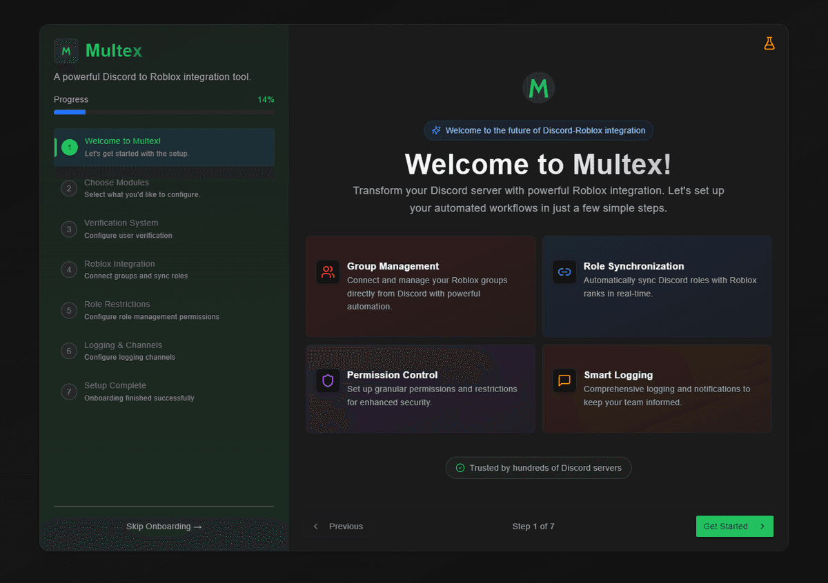 Multex Dashboard Screenshot